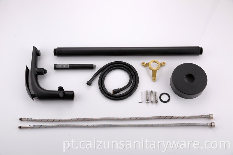 Black Freestanding Bath Taps